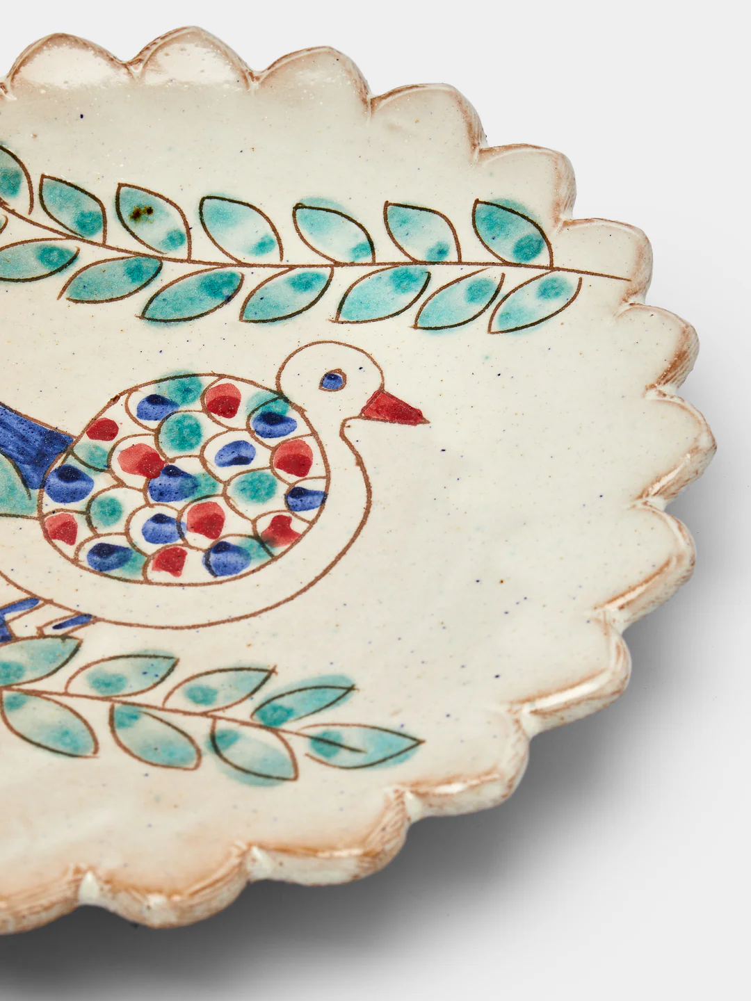Anut Cairo Chirpy Hand-Painted Ceramic Cake Plate