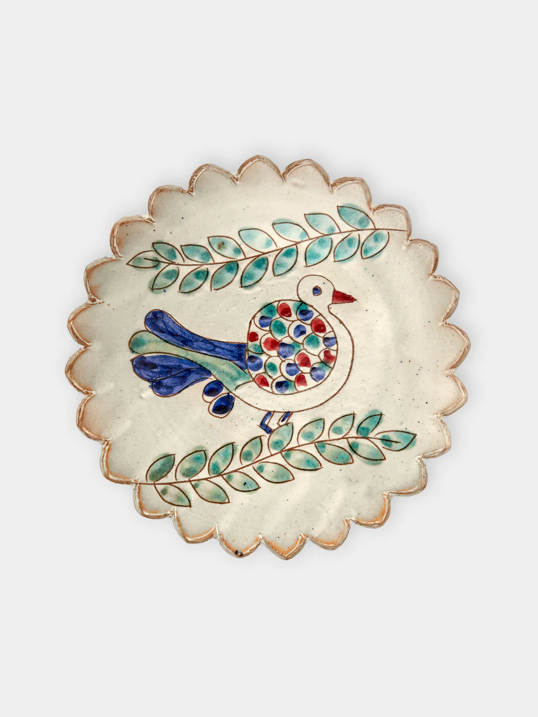 Anut Cairo Chirpy Hand-Painted Ceramic Cake Plate