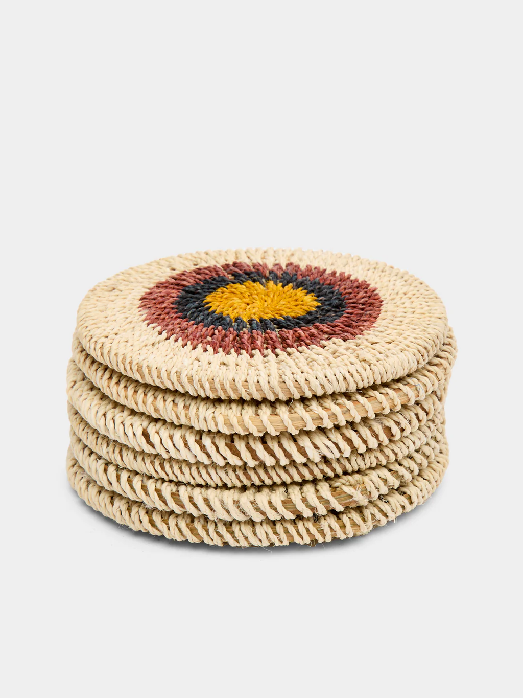 CasaLatina Amazonia Handwoven Iraca Palm Coasters (Set of 6)