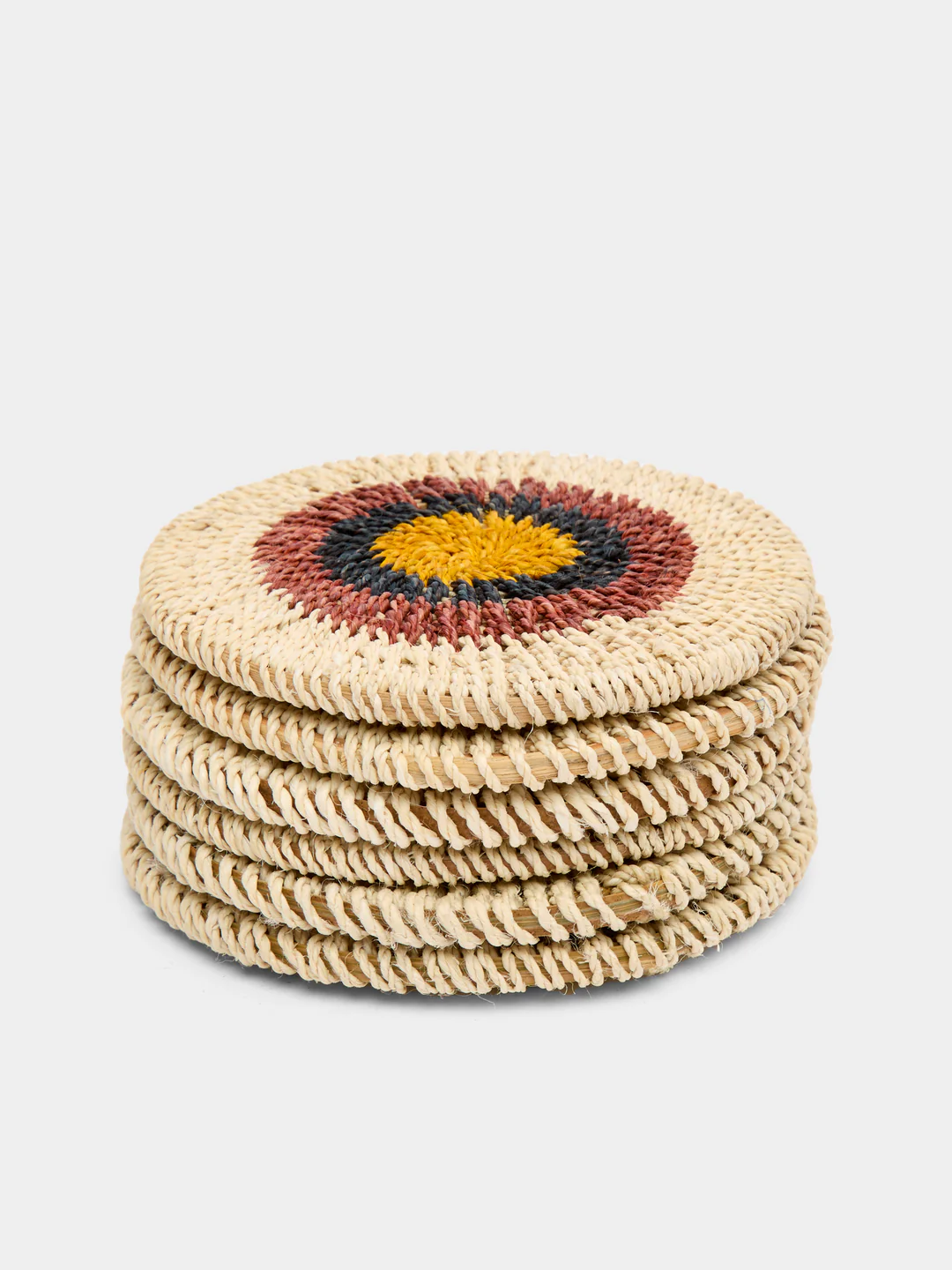 CasaLatina Amazonia Handwoven Iraca Palm Coasters (Set of 6)
