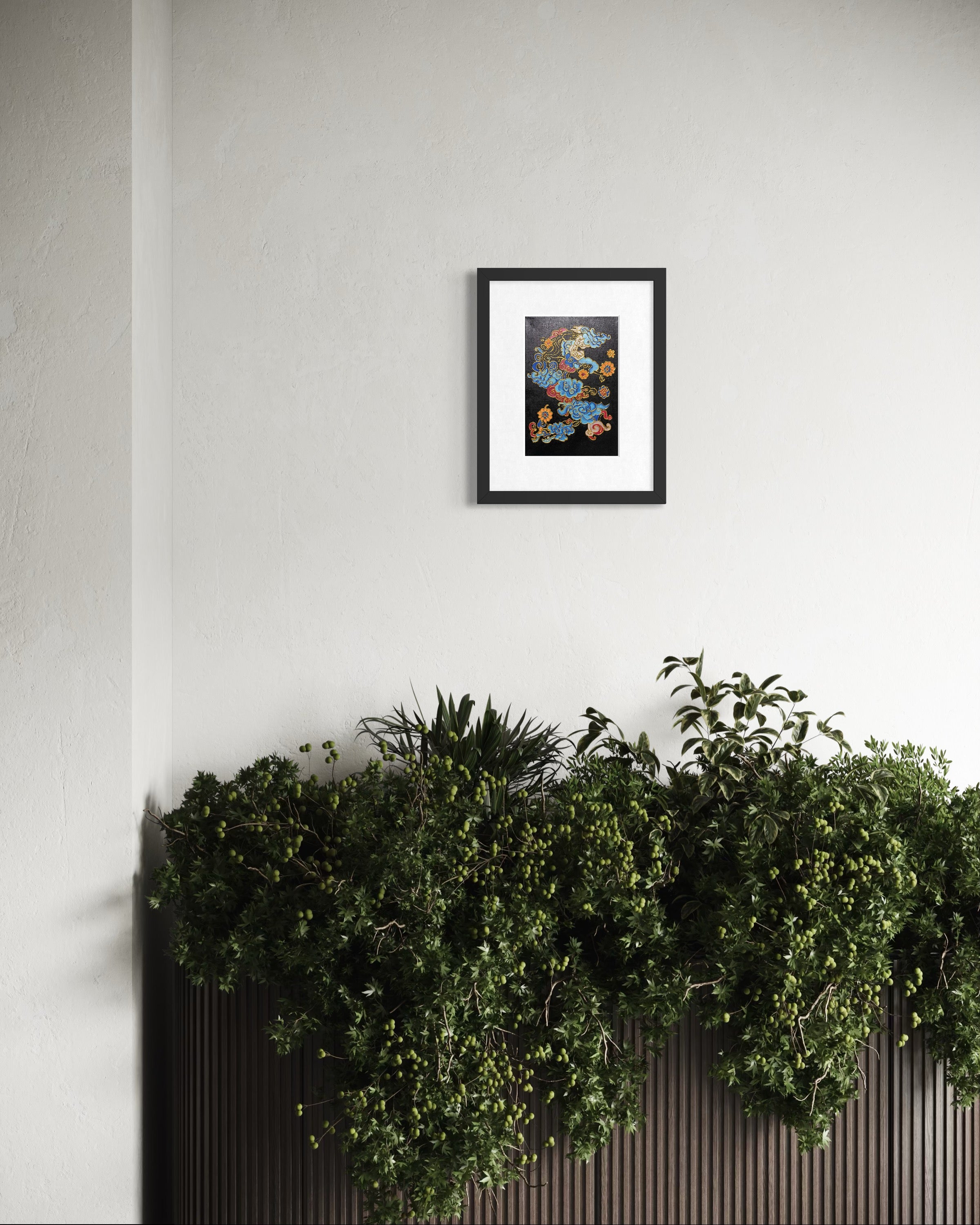 Original Hand-Painted Dunhuang Cloud Painting | Gold Line Art | Luxury Oriental Wall Decor | One-of-a-Kind Artwork