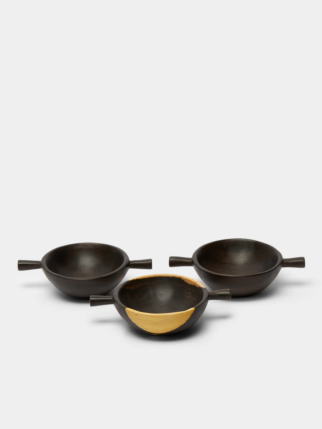 Qäsa Qäsa CarversHand-Carved Blackwood Snack Bowls (Set of 3)