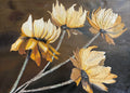 One Of A Kind 3D Floral Impasto Oil Painting | Textured Golden Flower Art Series 1