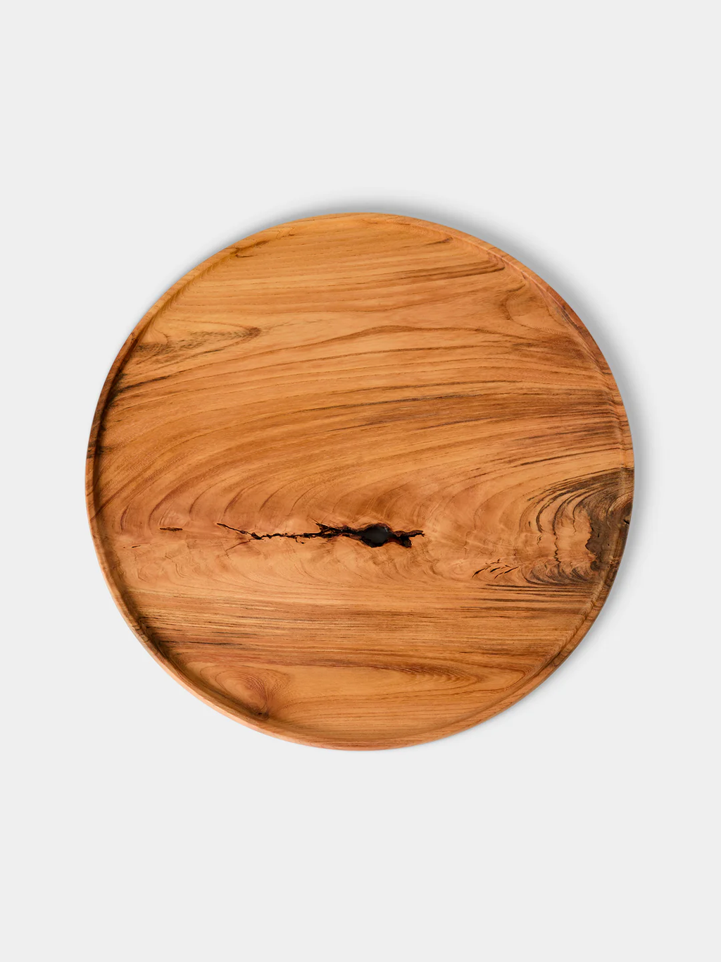 Iida Woodturning Hand-Turned Zelkova Oil-Finish Tray (18in/46cm)