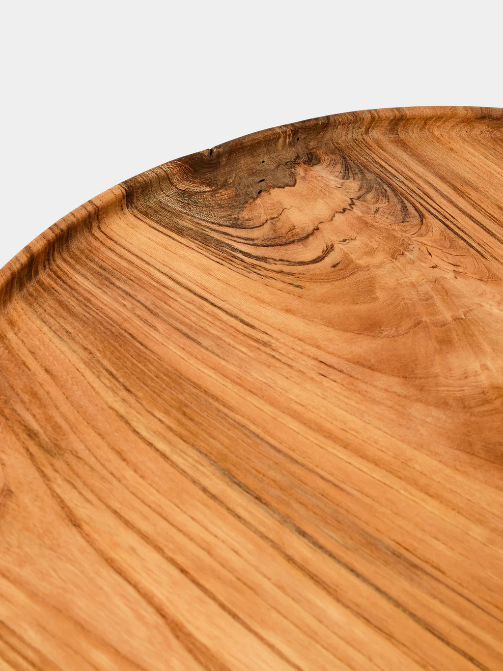 Iida Woodturning Hand-Turned Zelkova Oil-Finish Tray (18in/46cm)