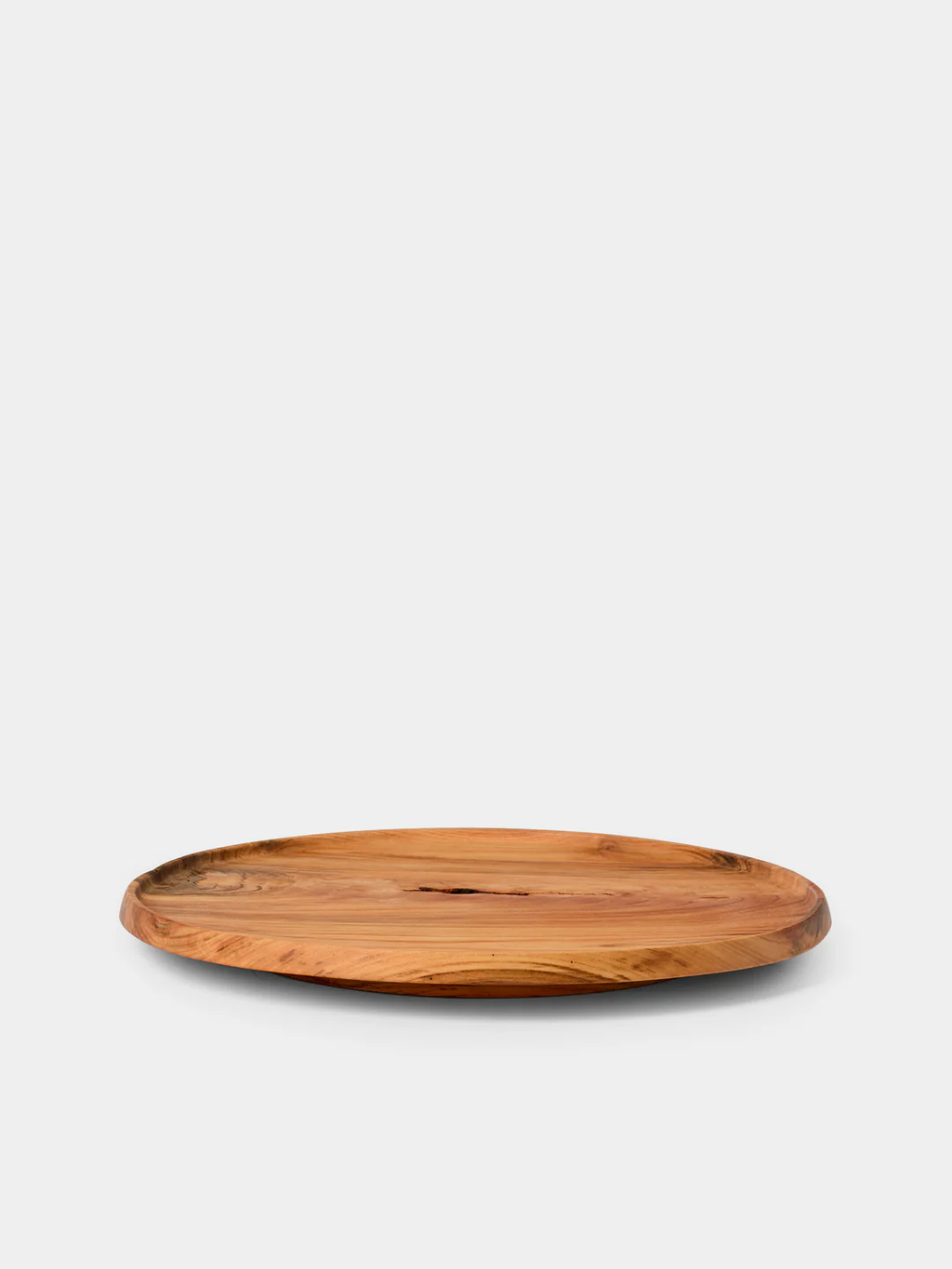 Iida Woodturning Hand-Turned Zelkova Oil-Finish Tray (18in/46cm)