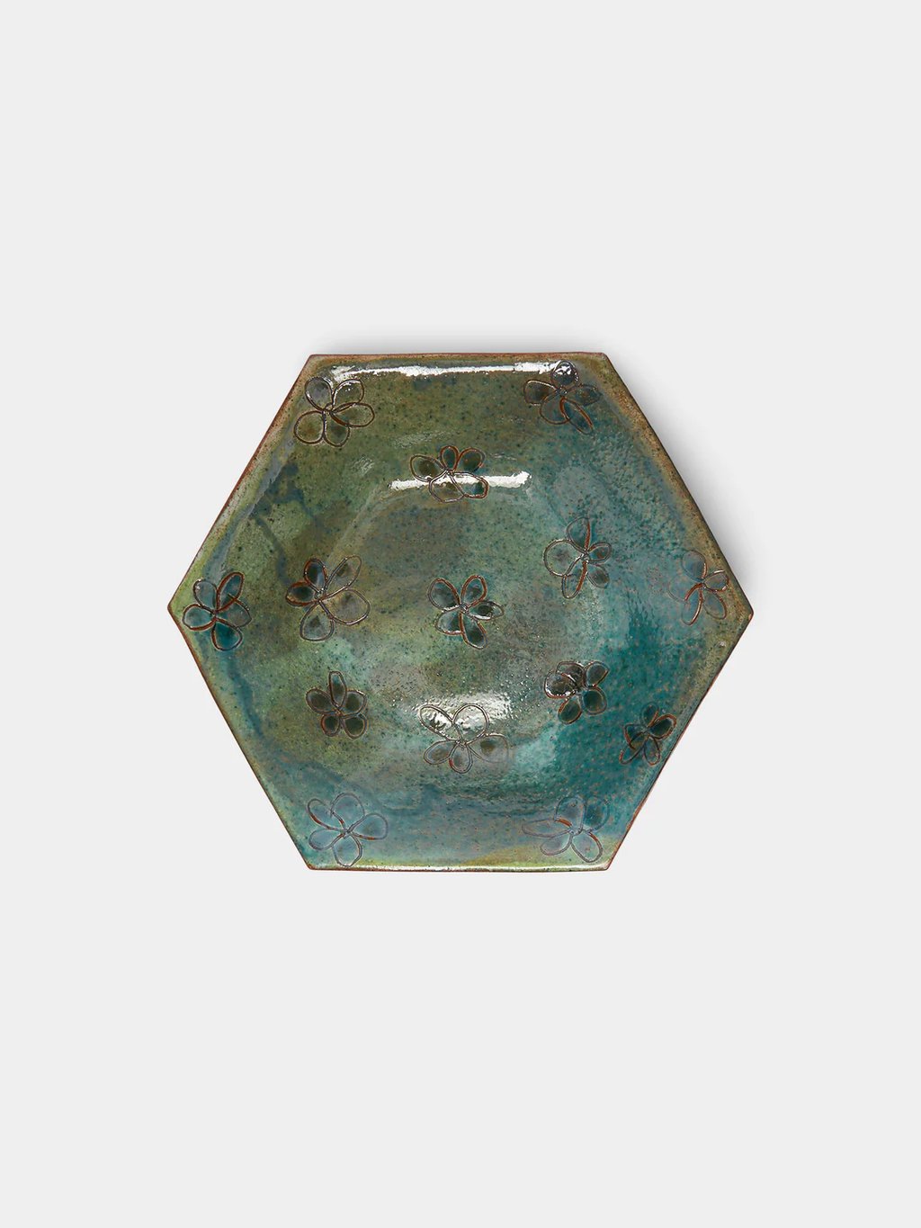 Anut Cairo Daisy Hand-Painted Ceramic Salad / Dessert Plates – 8in/20cm (Set of 4)