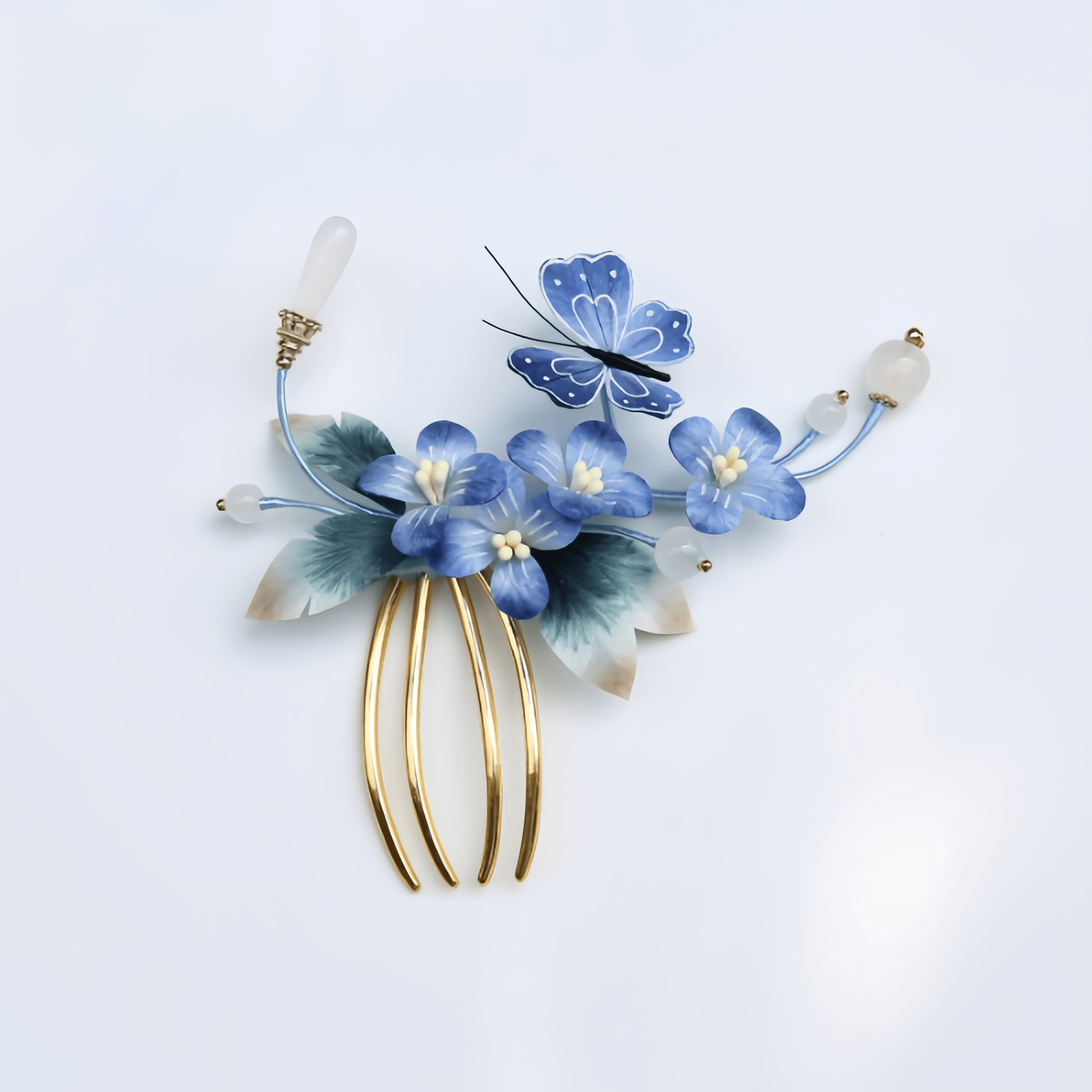 Handcrafted Heritage Blue Veronica Blossom