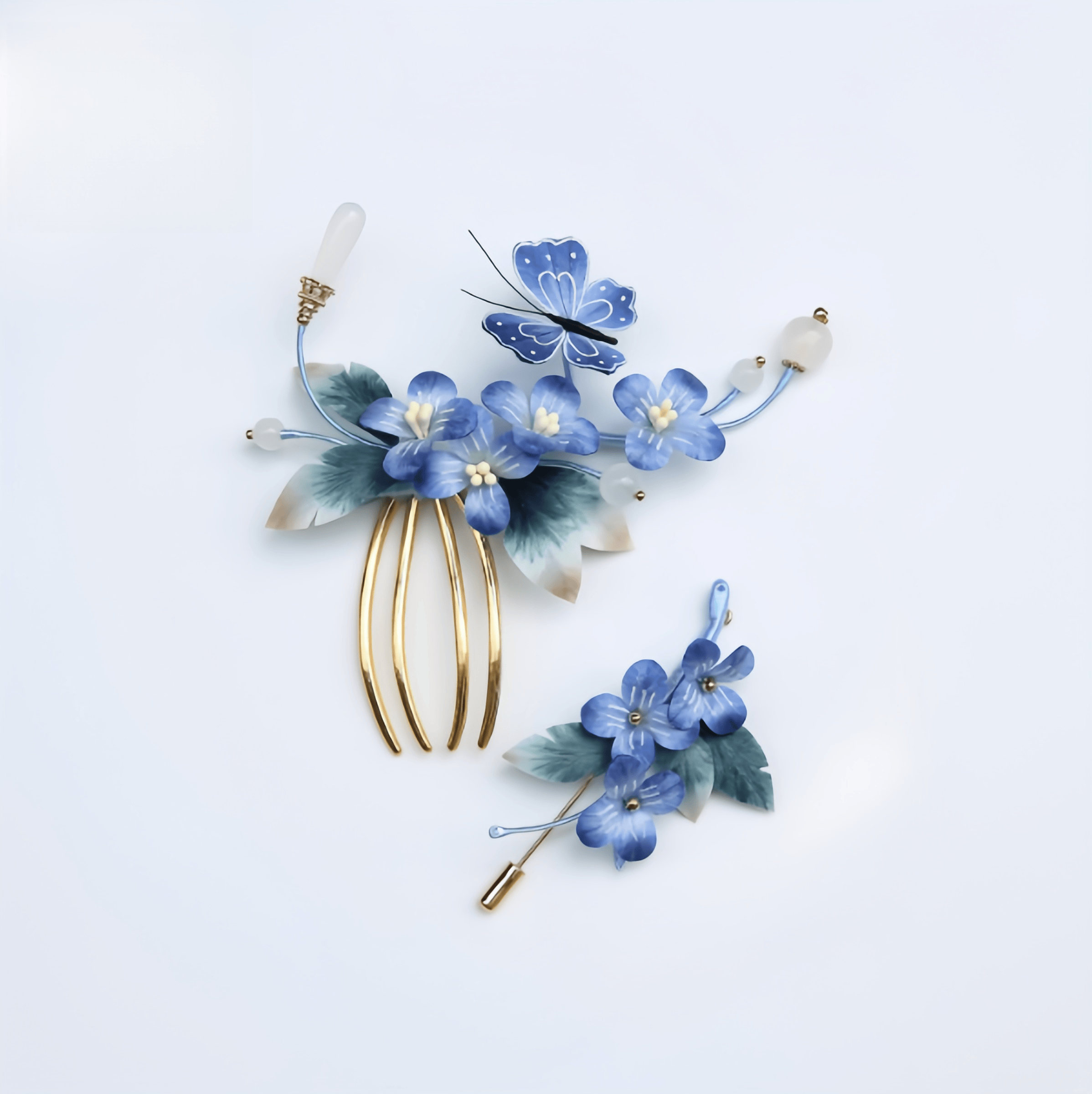Handcrafted Heritage Blue Veronica Blossom