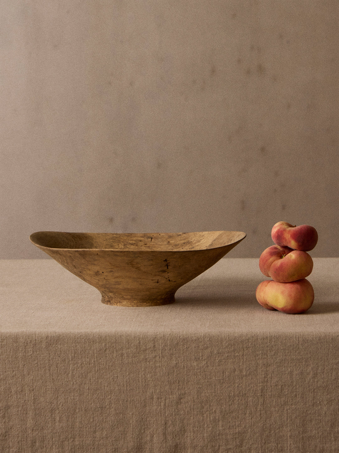 Iida Woodturning Hand-Turned Oak Earth-Finish Bowl