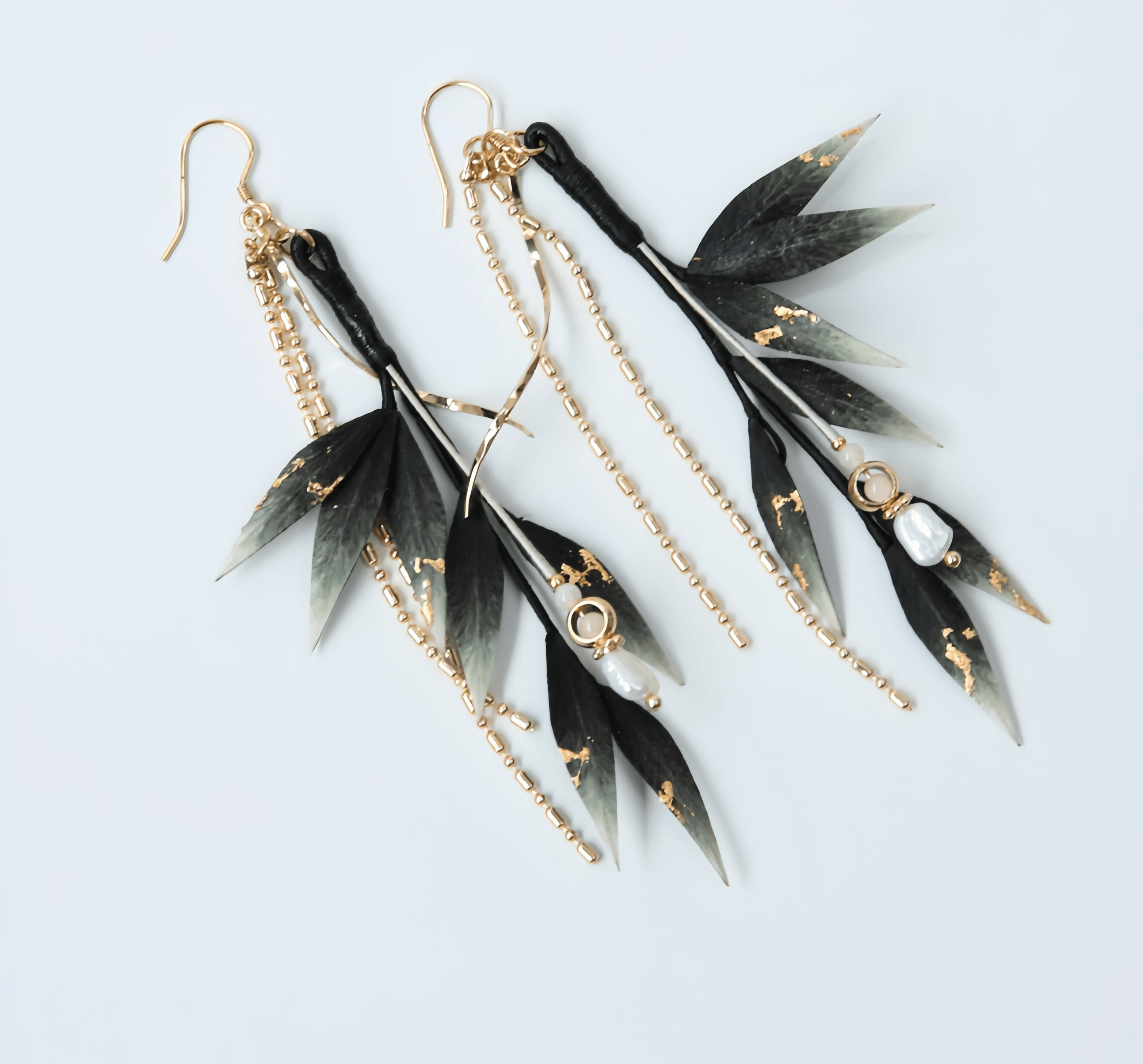 Handcrafted Heritage Bamboo Leaf Earrings