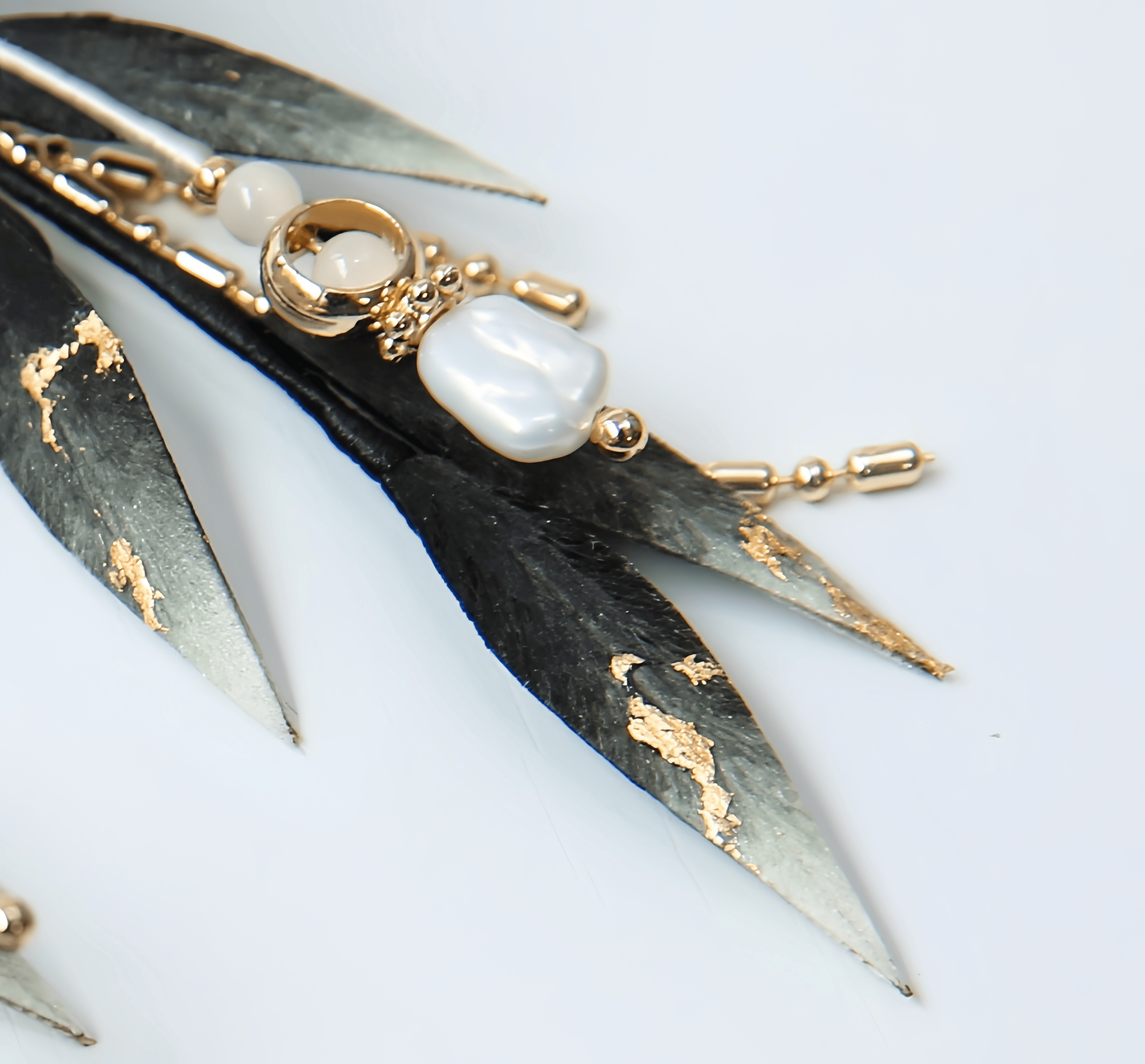 Handcrafted Heritage Bamboo Leaf Earrings