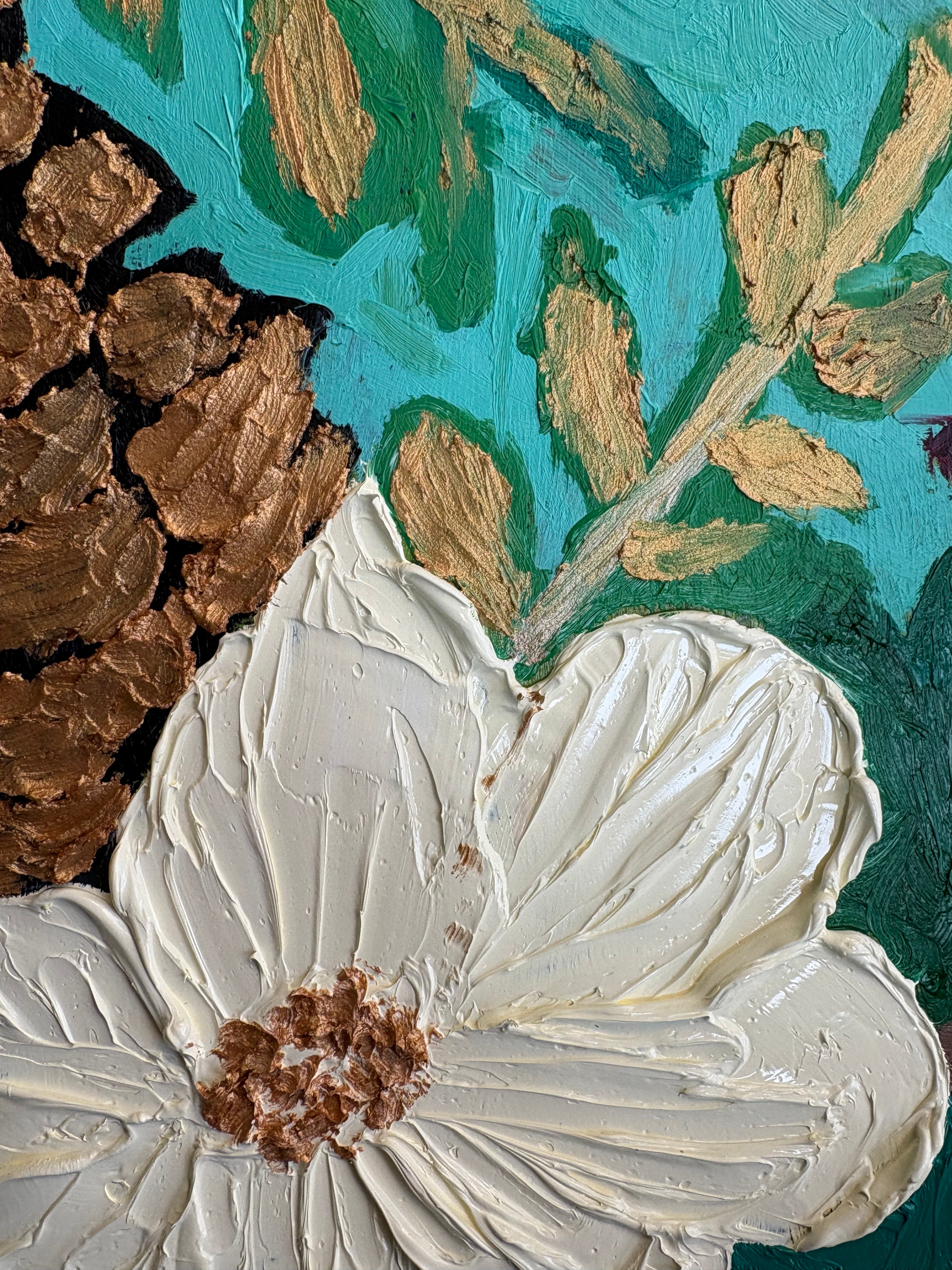 Christmas Fox Oil Painting | Impasto Palette Knife Art EternaArteCo