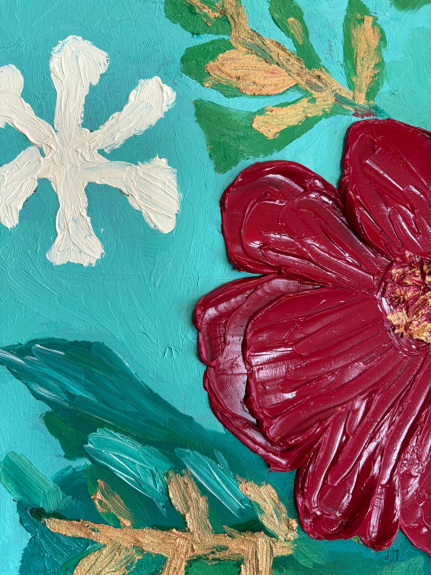 Christmas Fox Oil Painting | Impasto Palette Knife Art EternaArteCo