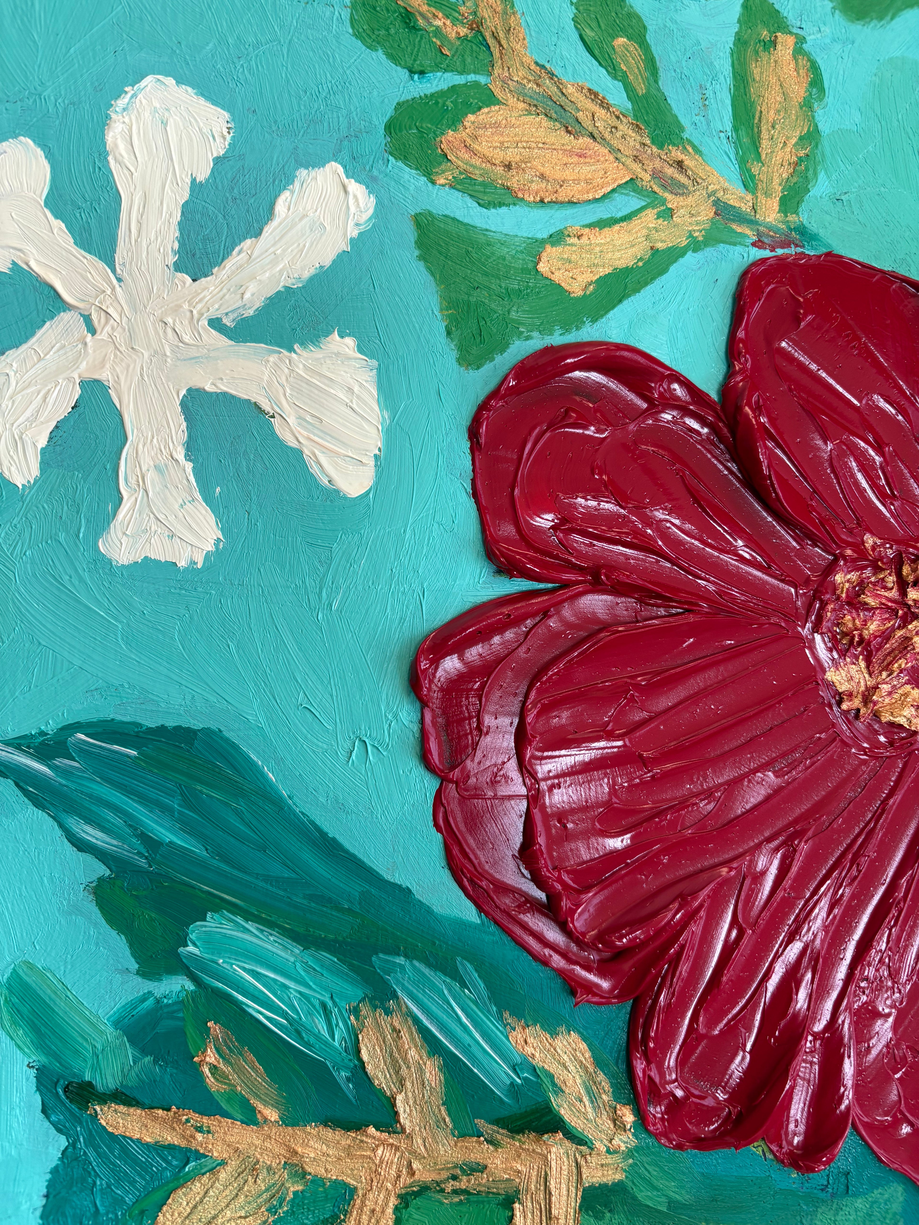 Christmas Fox Oil Painting | Impasto Palette Knife Art EternaArteCo