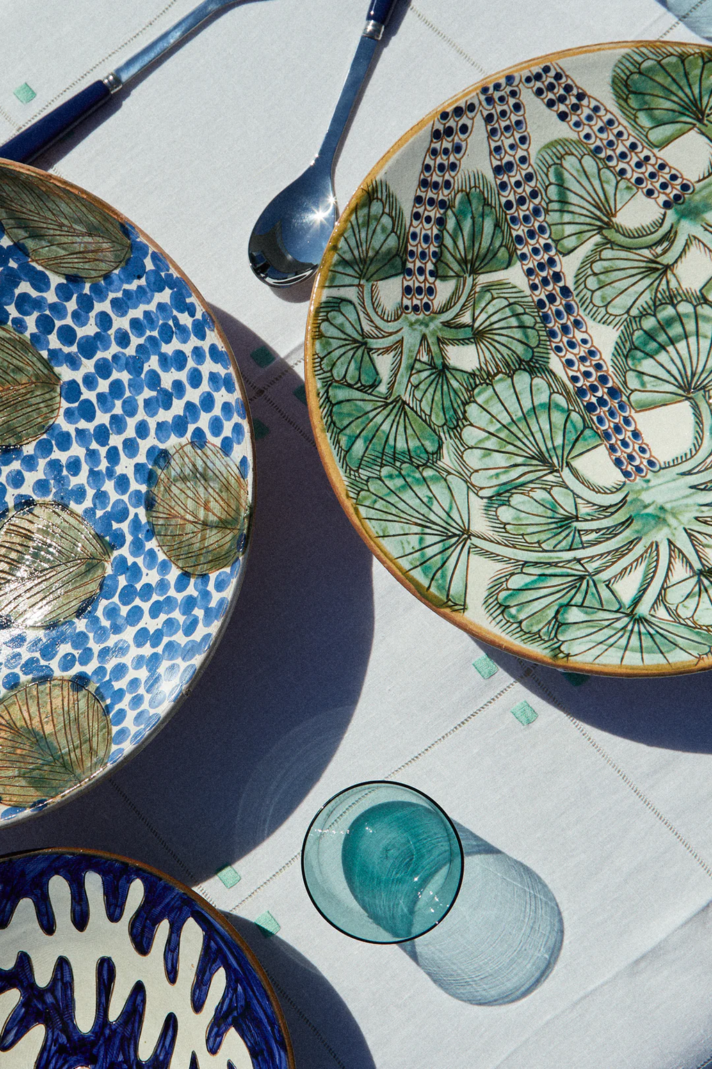 Anut Cairo Nakhla Palms Hand-Painted Ceramic Serving Bowl