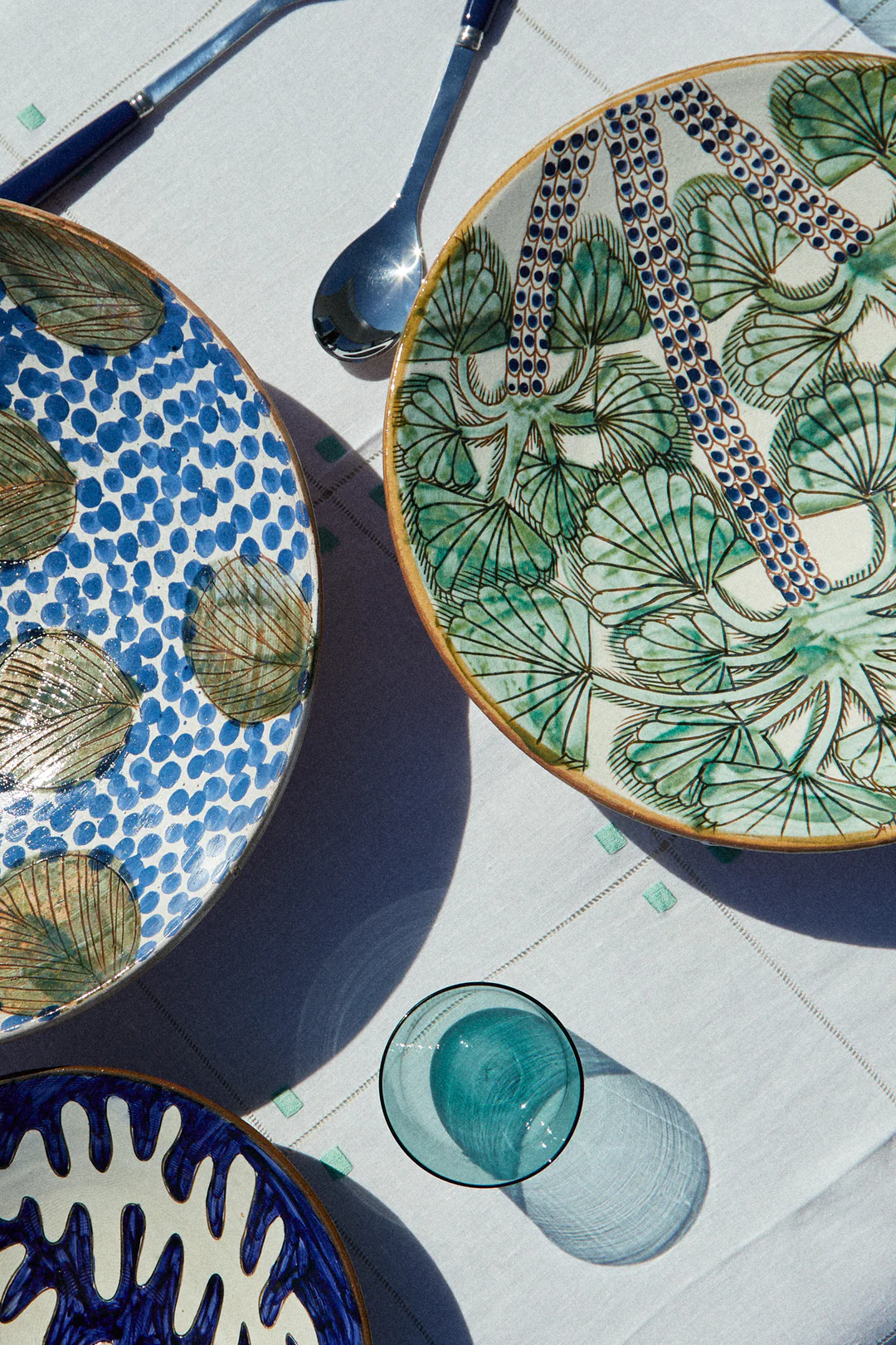 Anut Cairo Nakhla Palms Hand-Painted Ceramic Serving Bowl