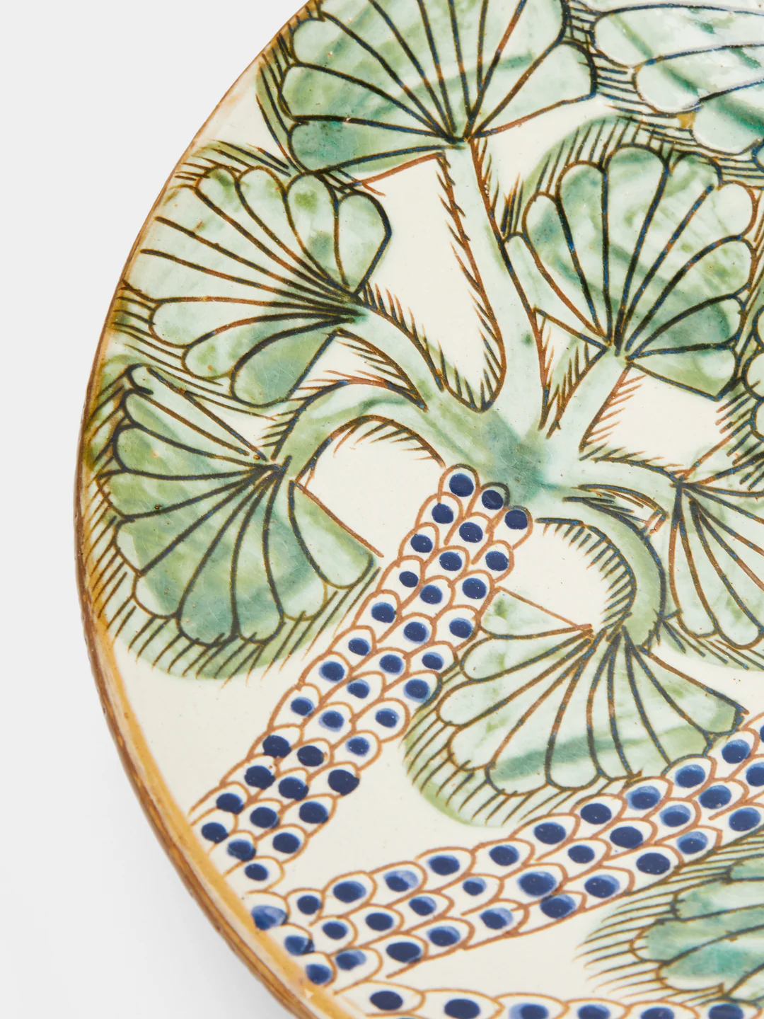 Anut Cairo Nakhla Palms Hand-Painted Ceramic Serving Bowl