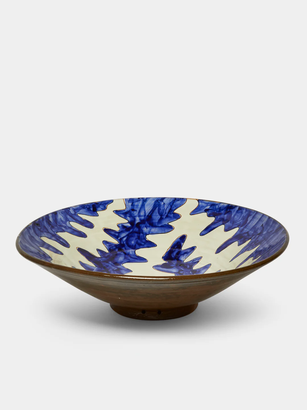 Anut Cairo Stencil Hand-Painted Ceramic Serving Bowl