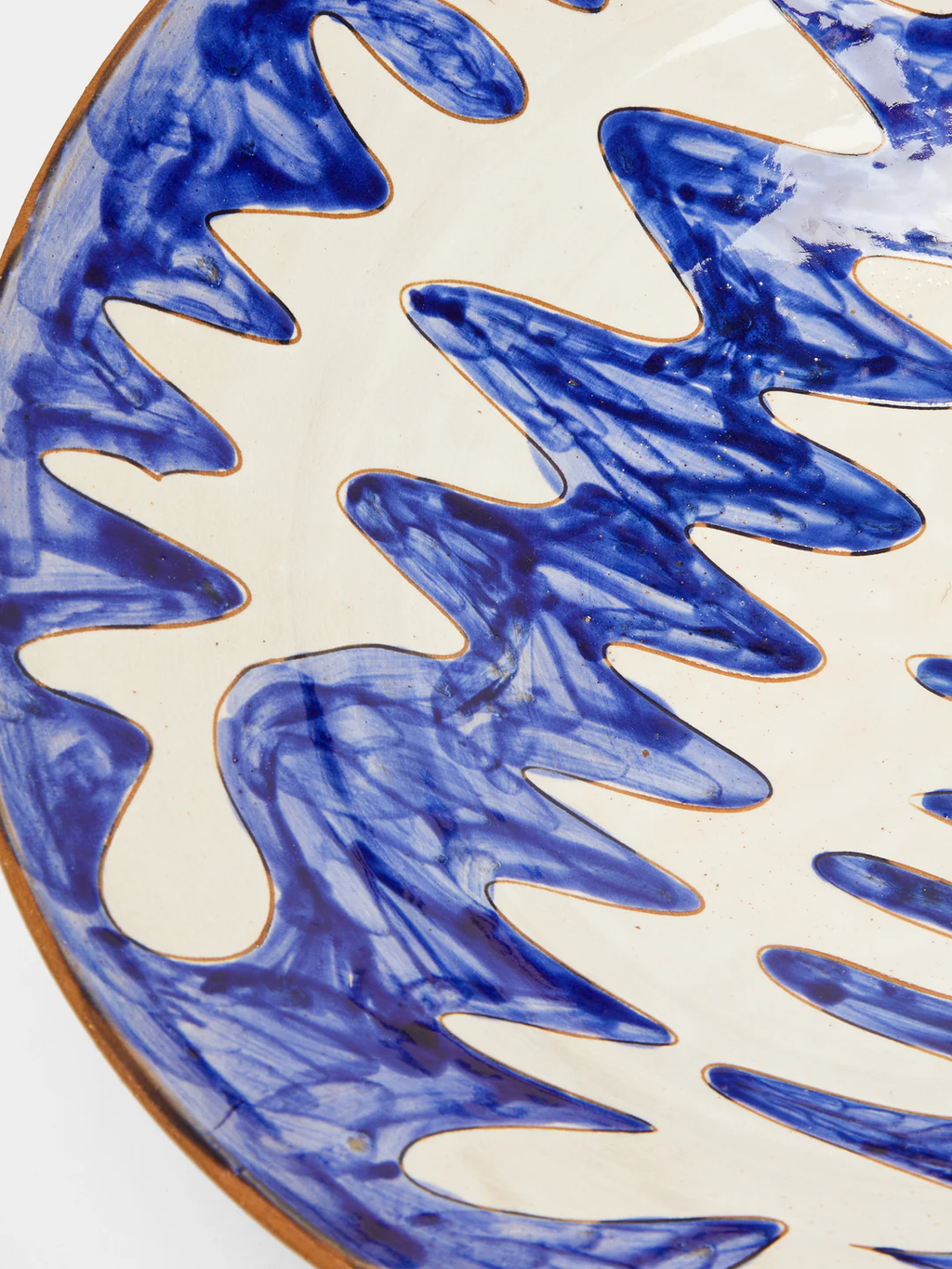 Anut Cairo Stencil Hand-Painted Ceramic Serving Bowl