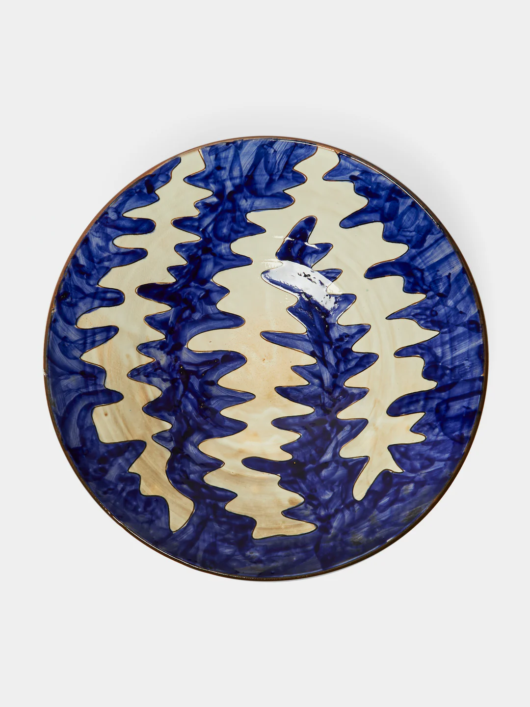 Anut Cairo Stencil Hand-Painted Ceramic Serving Bowl