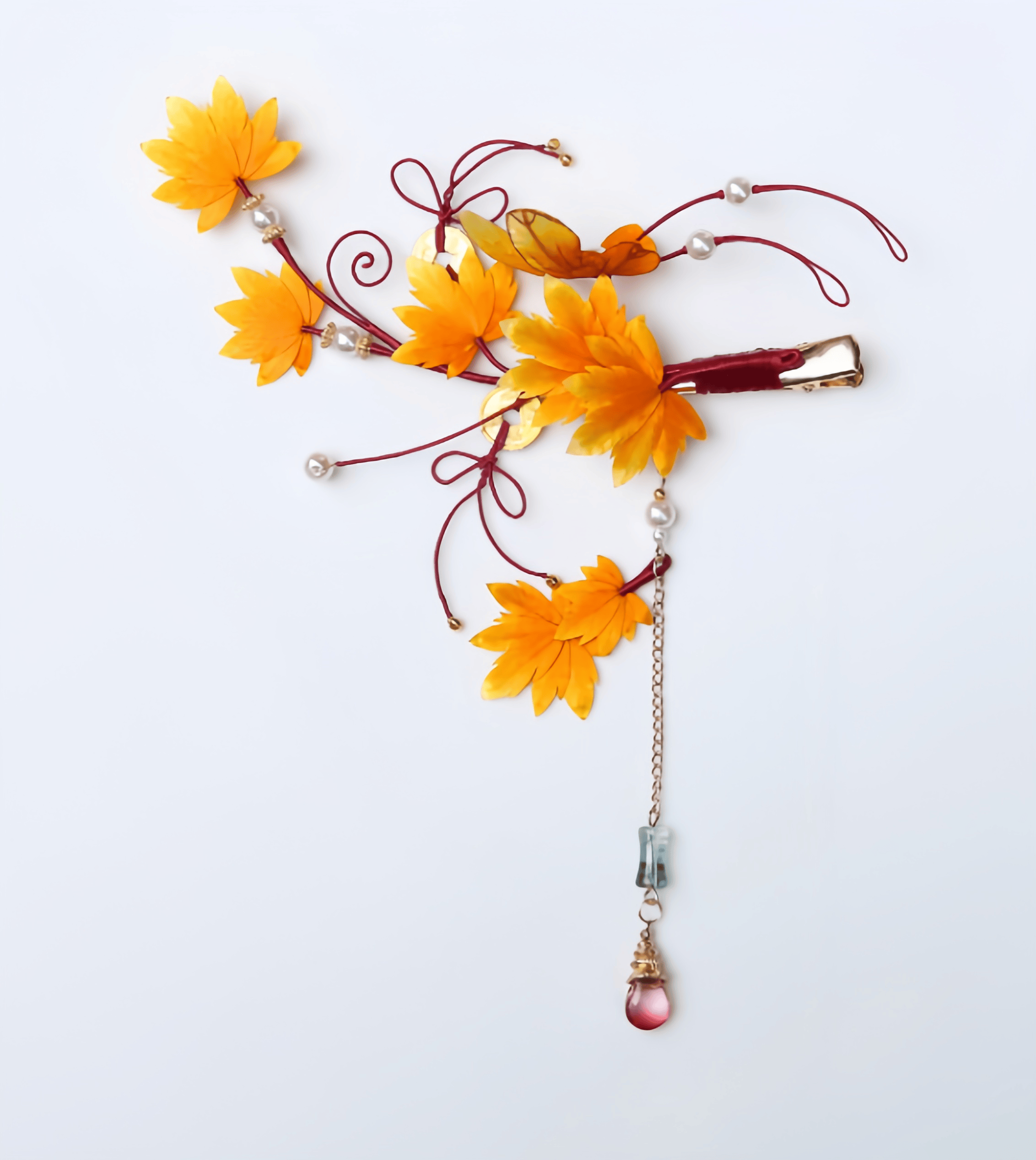 Handcrafted Heritage Maple Leaf Hair Clip