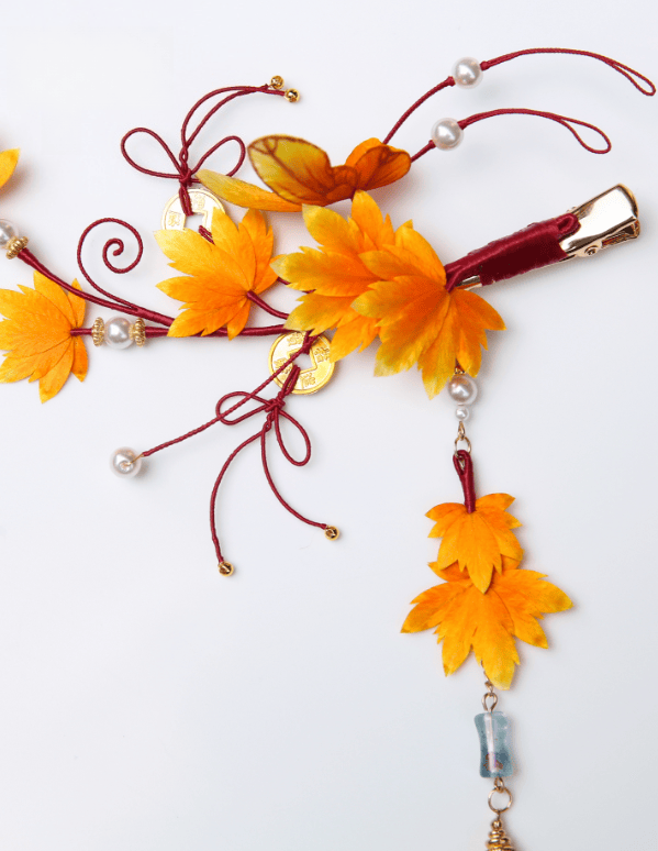 Handcrafted Heritage Maple Leaf Hair Clip