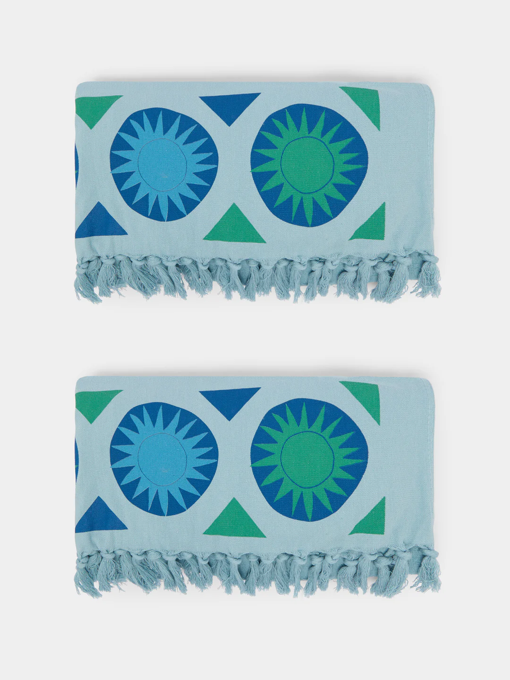 Anut Cairo Sunshine Hand-Printed Cotton Beach Towels (Set of 2)