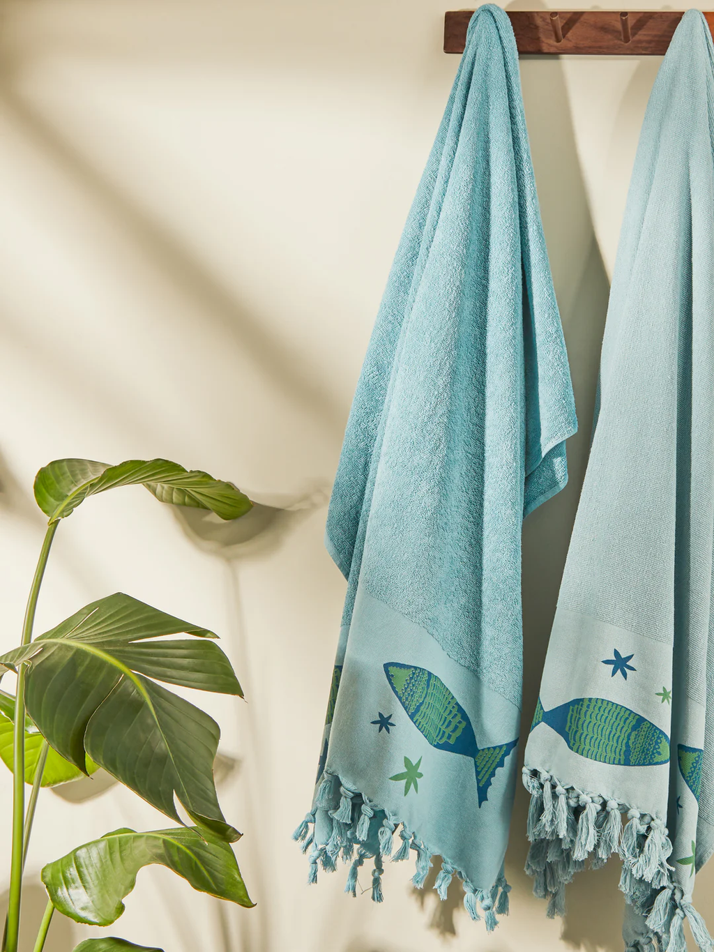 Anut Cairo Sunshine Hand-Printed Cotton Beach Towels (Set of 2)