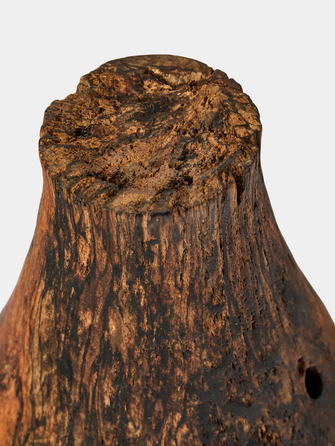 Iida Woodturning Hand-Turned Persimmon Oiled Earth-Finish Vase (10in/26cm)