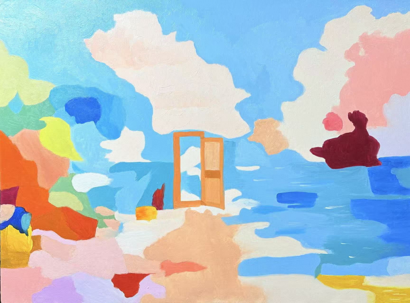 Alzheimer’s-When My Memories Turn Into Drifting Sand Series | Original Oil Painting | 19.7x27.6"