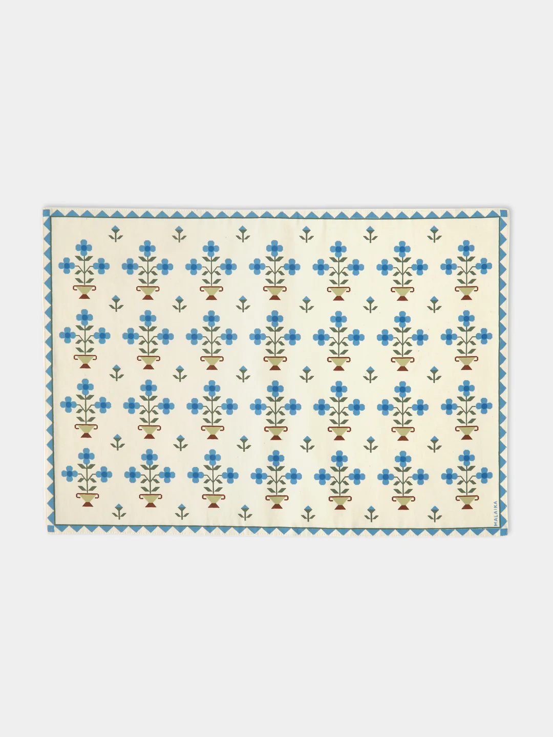 Anut Cairo Ottoman Vase Hand-Printed Cotton Placemats (Set of 4)