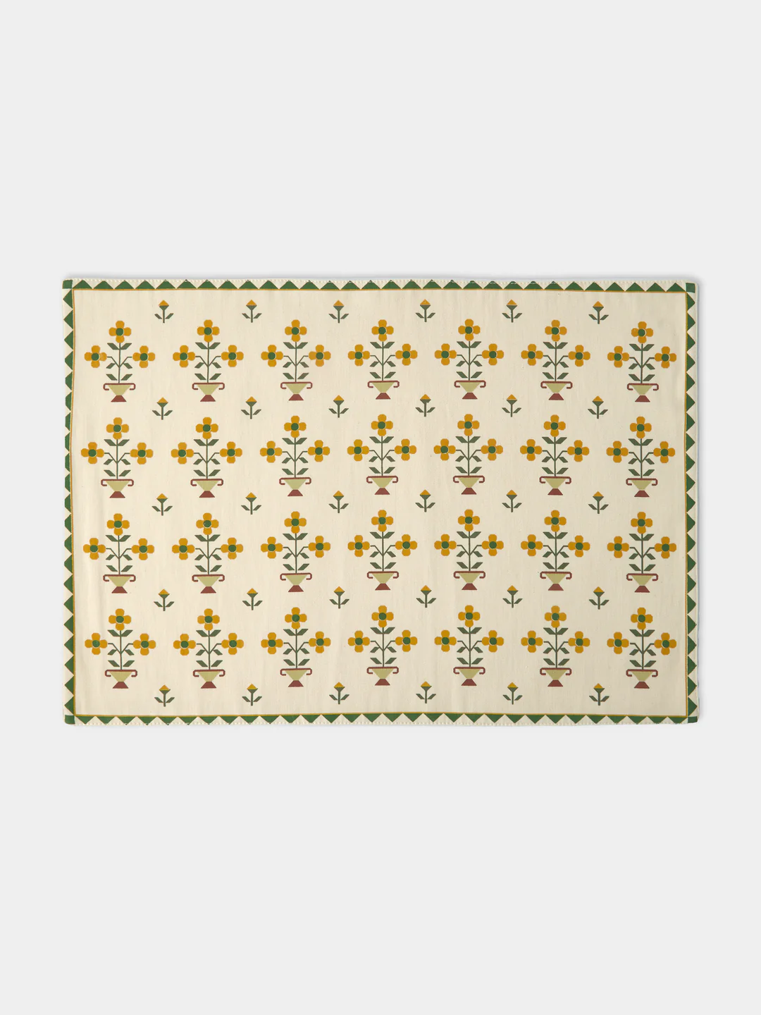 Anut Cairo Ottoman Vase Hand-Printed Cotton Placemats (Set of 4)