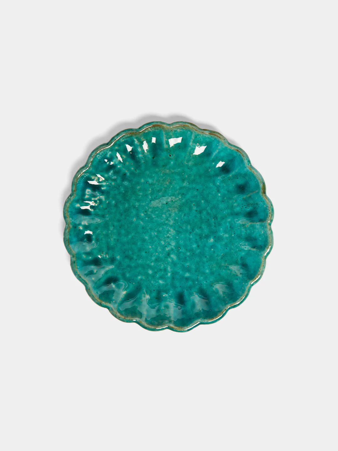 Anut Cairo Scallop Ceramic Salad / Dessert Plates – 8in/20cm (Set of 4)