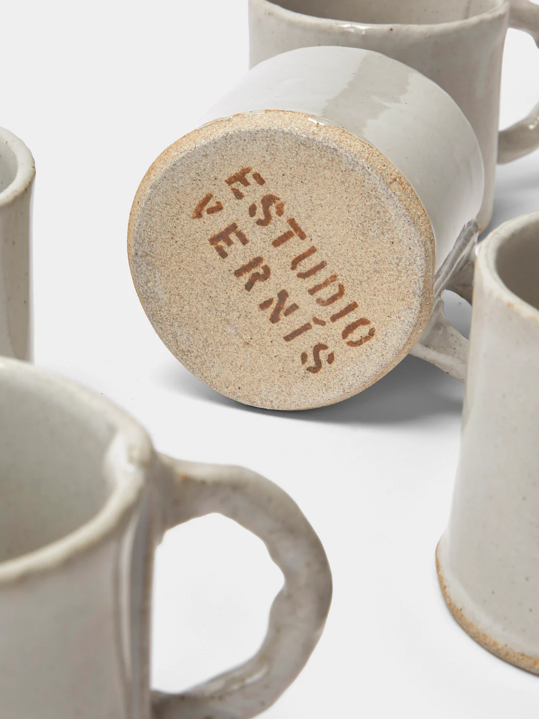 Estudio Vernís Wood-Fired Stoneware Mugs (Set of 6)