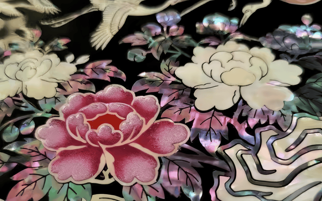 Handcrafted Solid Wood Vintage Mother of Pearl Jewelry Box