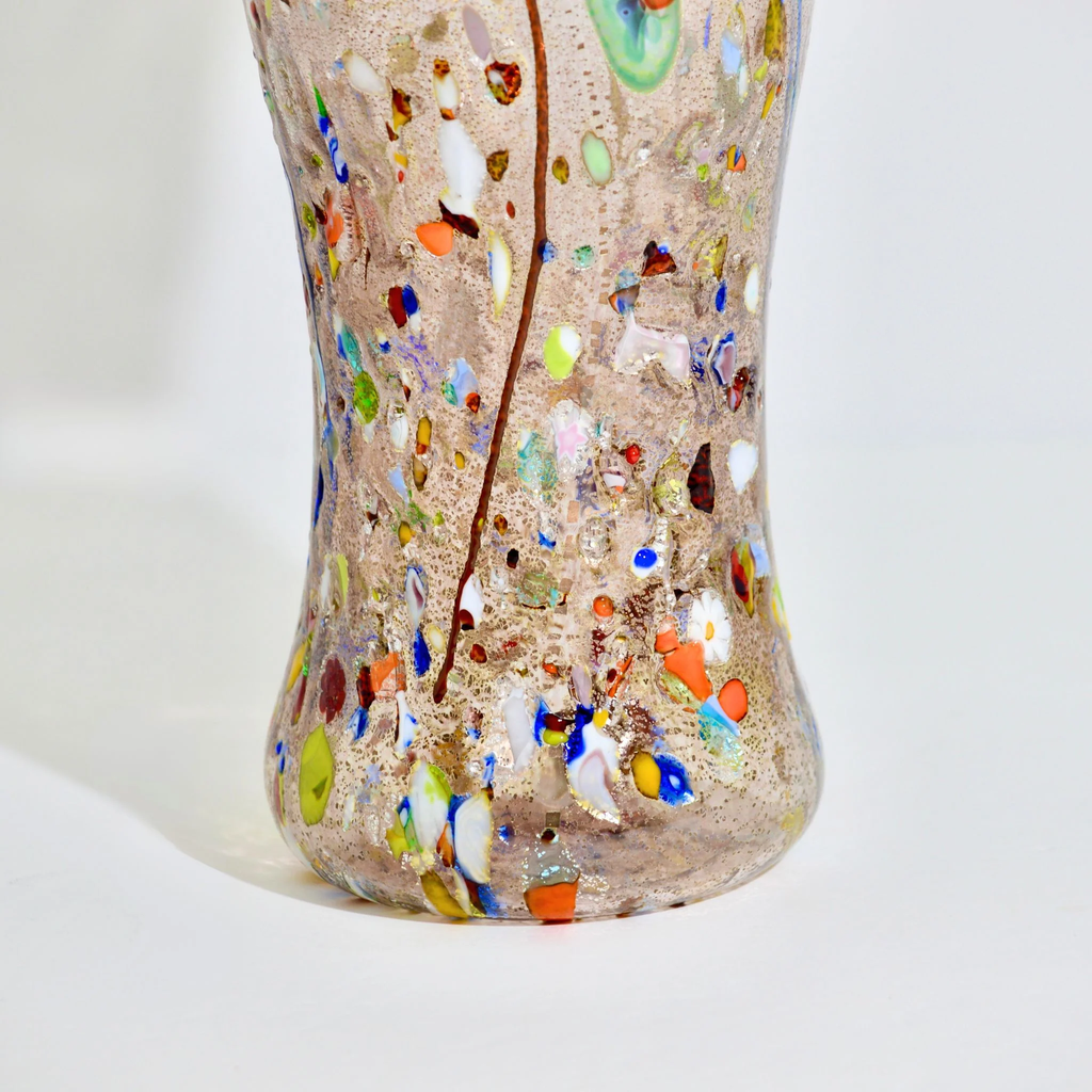 Large Murano Glass Alta Vase, Made in Italy