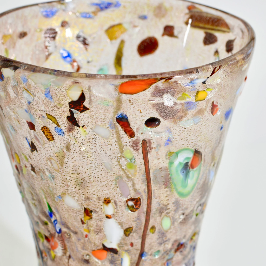 Large Murano Glass Alta Vase, Made in Italy