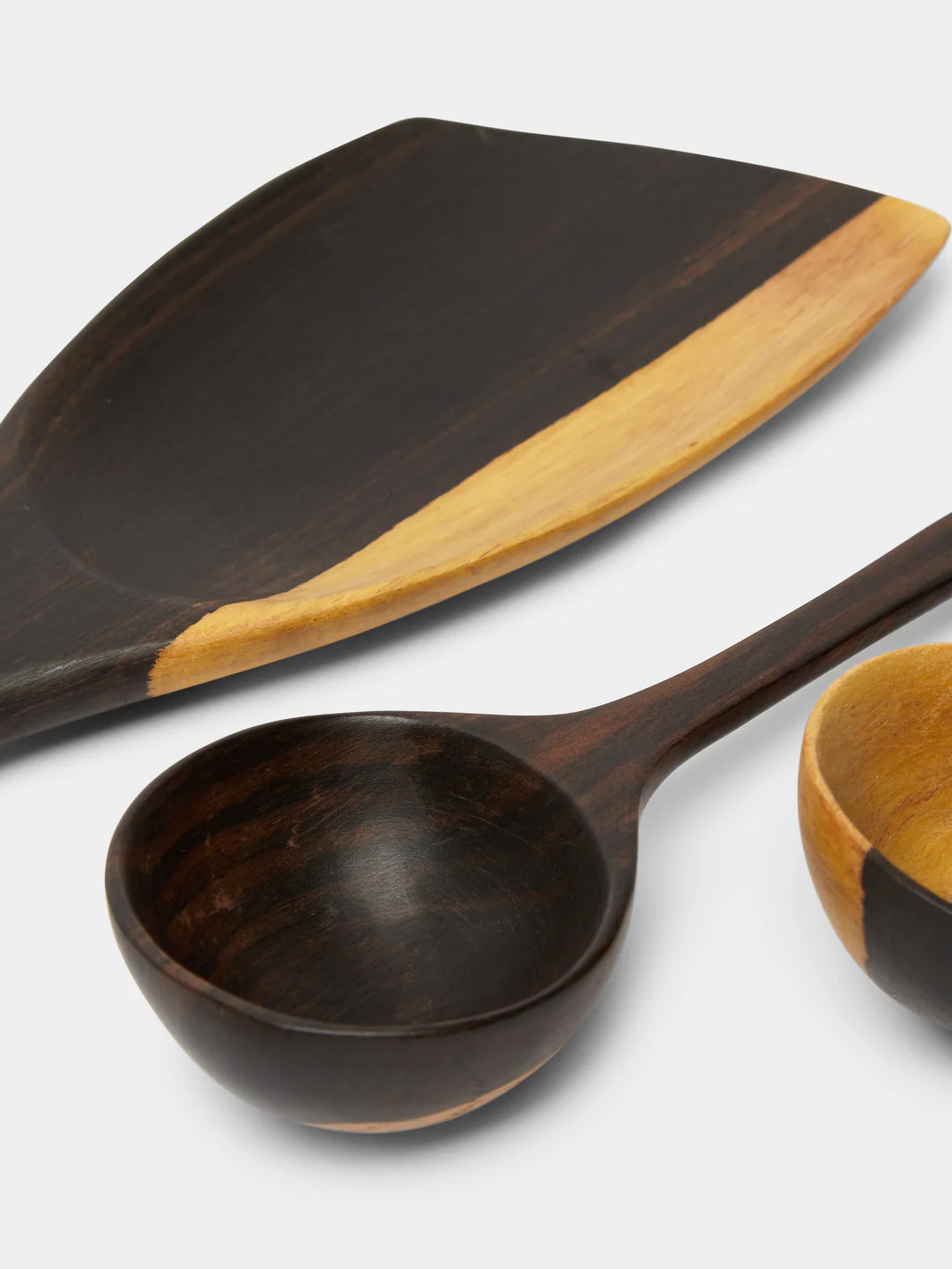 Qäsa Qäsa Carvers Hand-Carved Blackwood Serving Utensils (Set of 5)