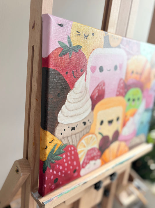 Food Wonderland No.1｜One Of A Kind Oil Painting | Approx. 12 × 16 inches (30×40 cm)