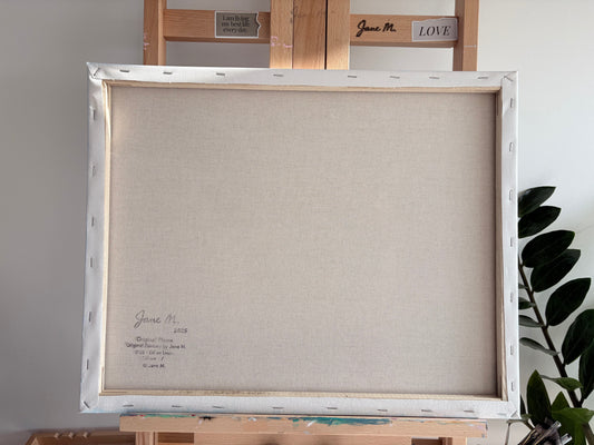 Happy Dog｜One Of A Kind Oil Painting | Approx. 16 × 20 inches (40×50 cm)