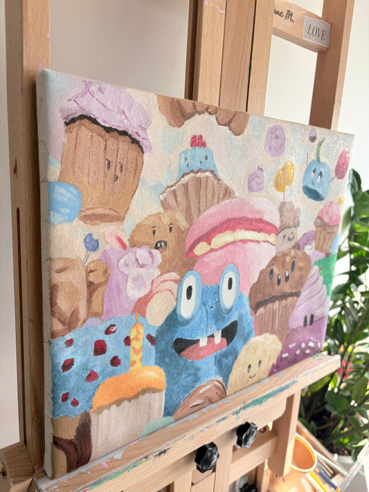 Food Wonderland No.1｜One Of A Kind Oil Painting | 12 × 16 inches (30×40 cm)