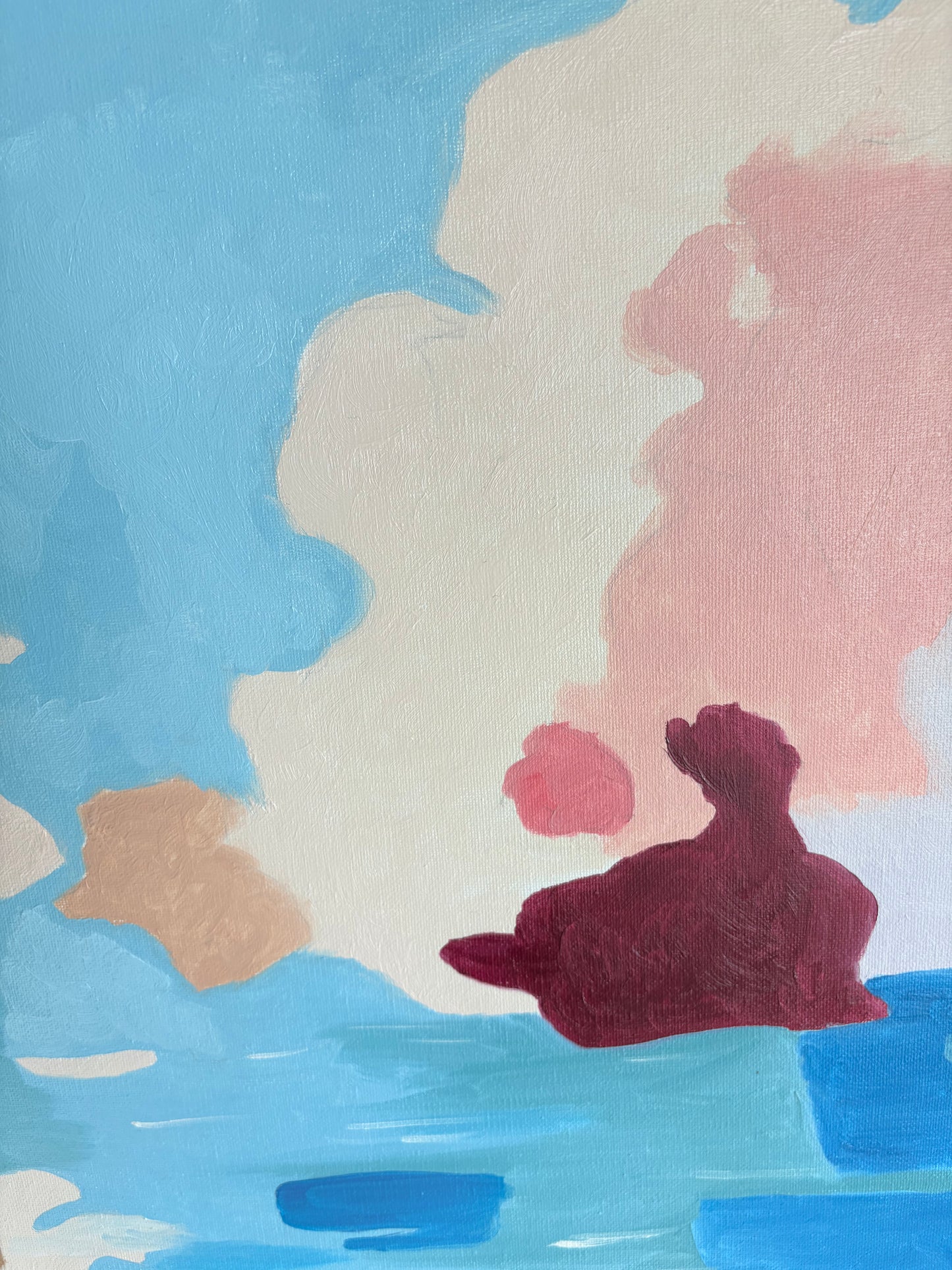 Alzheimer’s-When My Memories Turn Into Drifting Sand Series | Original Oil Painting | 19.7x27.6"