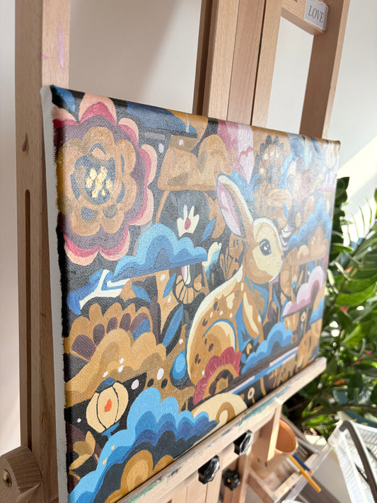 A Rabbit’s Redemption — 15.7 × 11.8 in, Original Painting