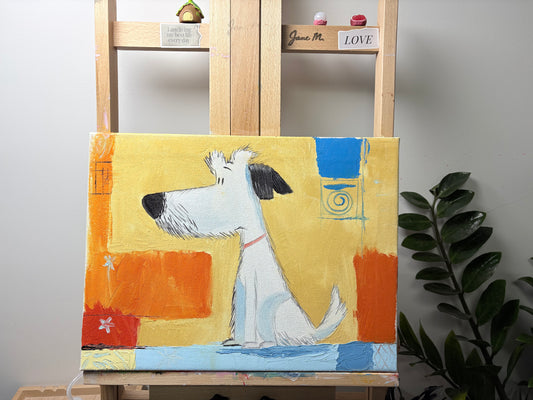 Original Oil Painting-Quiet Companion Series No.11-Surreal Fantasy Art on Canvas-12x16 Inches -Fine Art Collectible