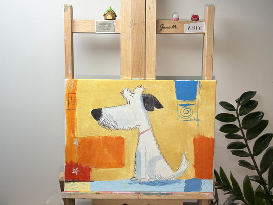 Original Oil Painting-Quiet Companion Series No.11-Surreal Fantasy Art on Canvas-12x16 Inches -Fine Art Collectible