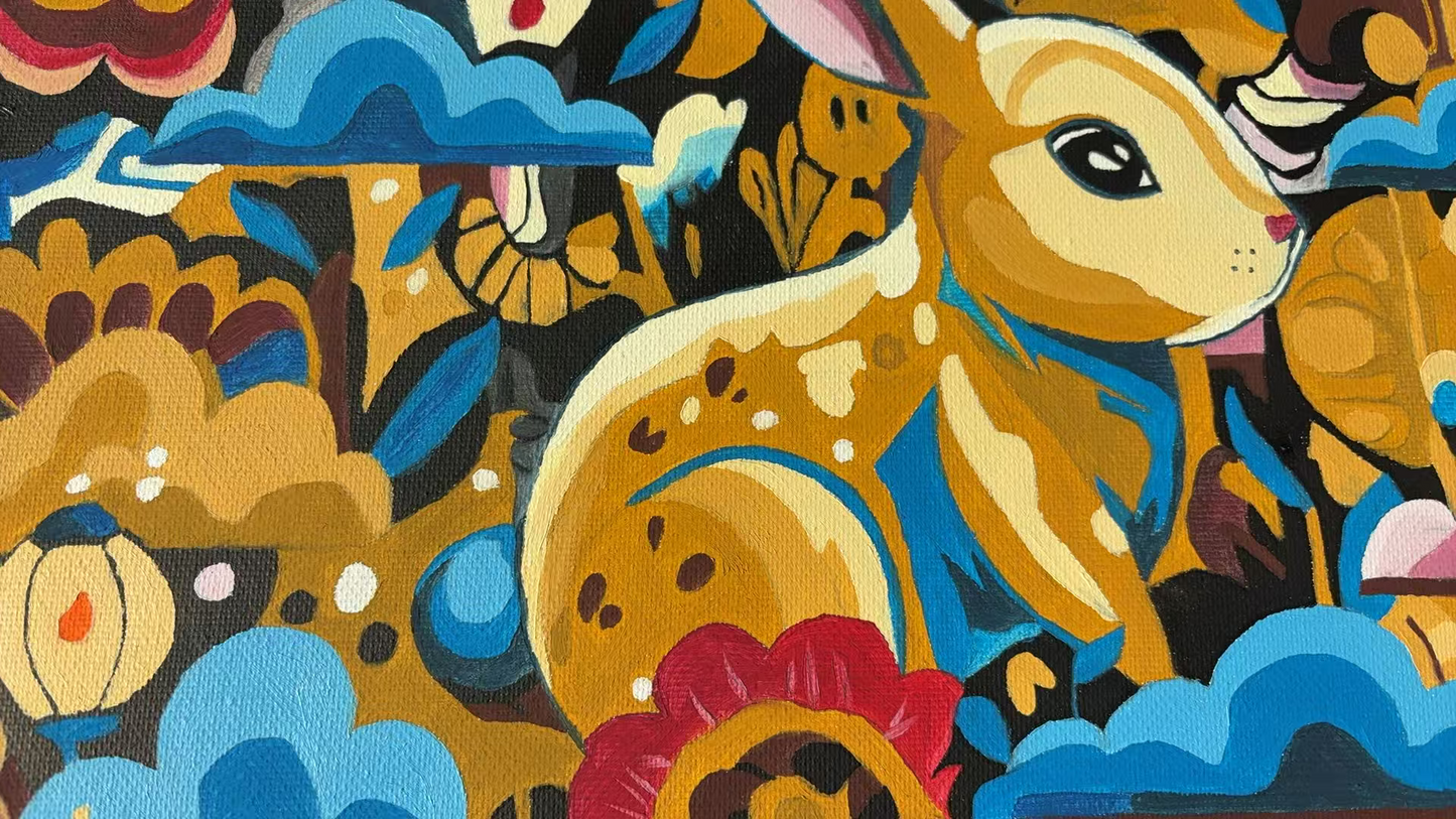 A Rabbit’s Redemption — 15.7 × 11.8 in, Original Painting