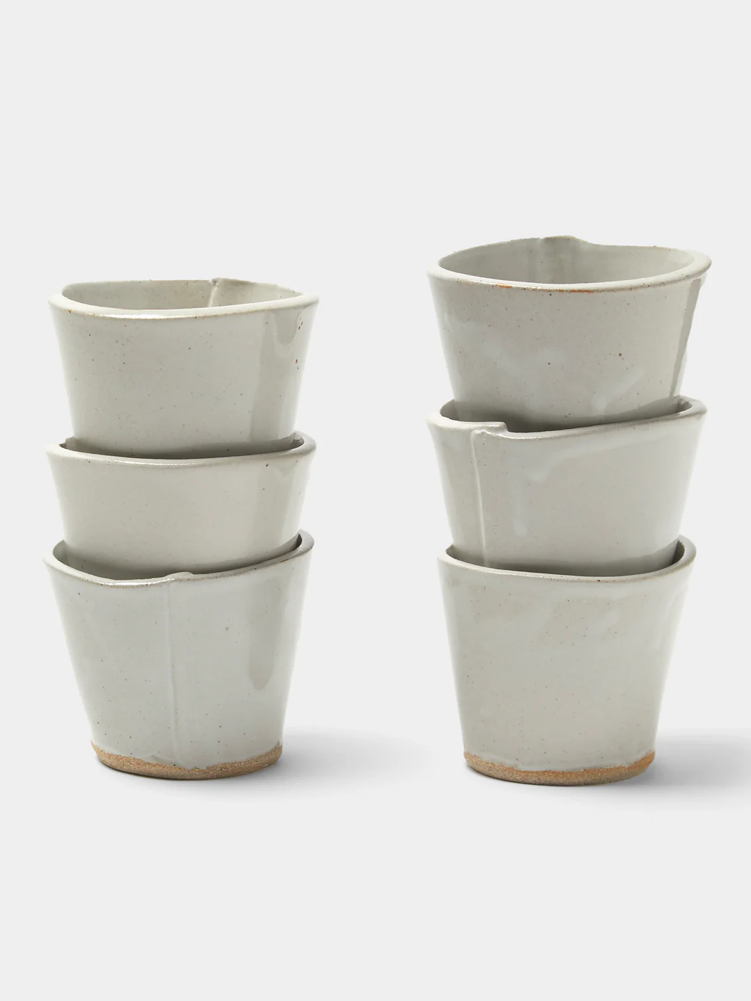 Estudio Vernís Wood-Fired Stoneware Handleless Mugs (Set of 6)
