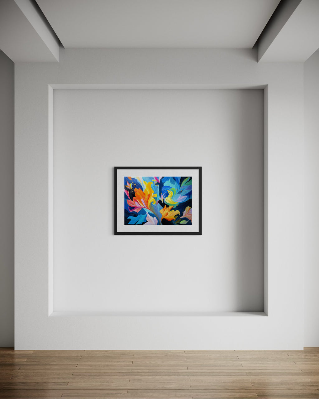 One Of A Kind Ethereal Bloom Oil Painting | Abstract Floral Canvas Art (70x50 cm)