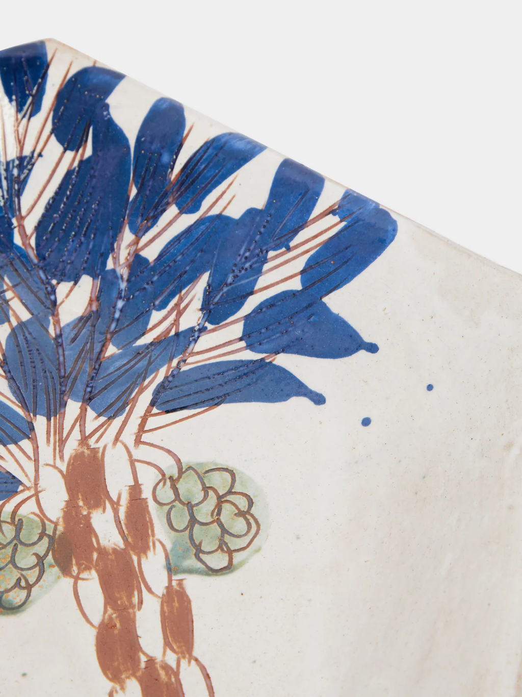 Anut Cairo Date Hand-Painted Ceramic Hexagonal Platter